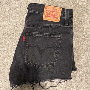 Levi's Charcoal Denim Cutoff Shorts
